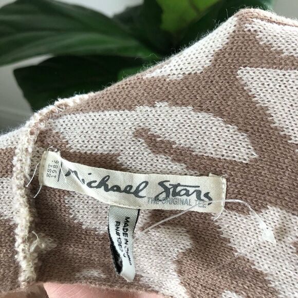 Michael Stars Big Cat Eternity Scarf Tan OS - Picture 5 of 10